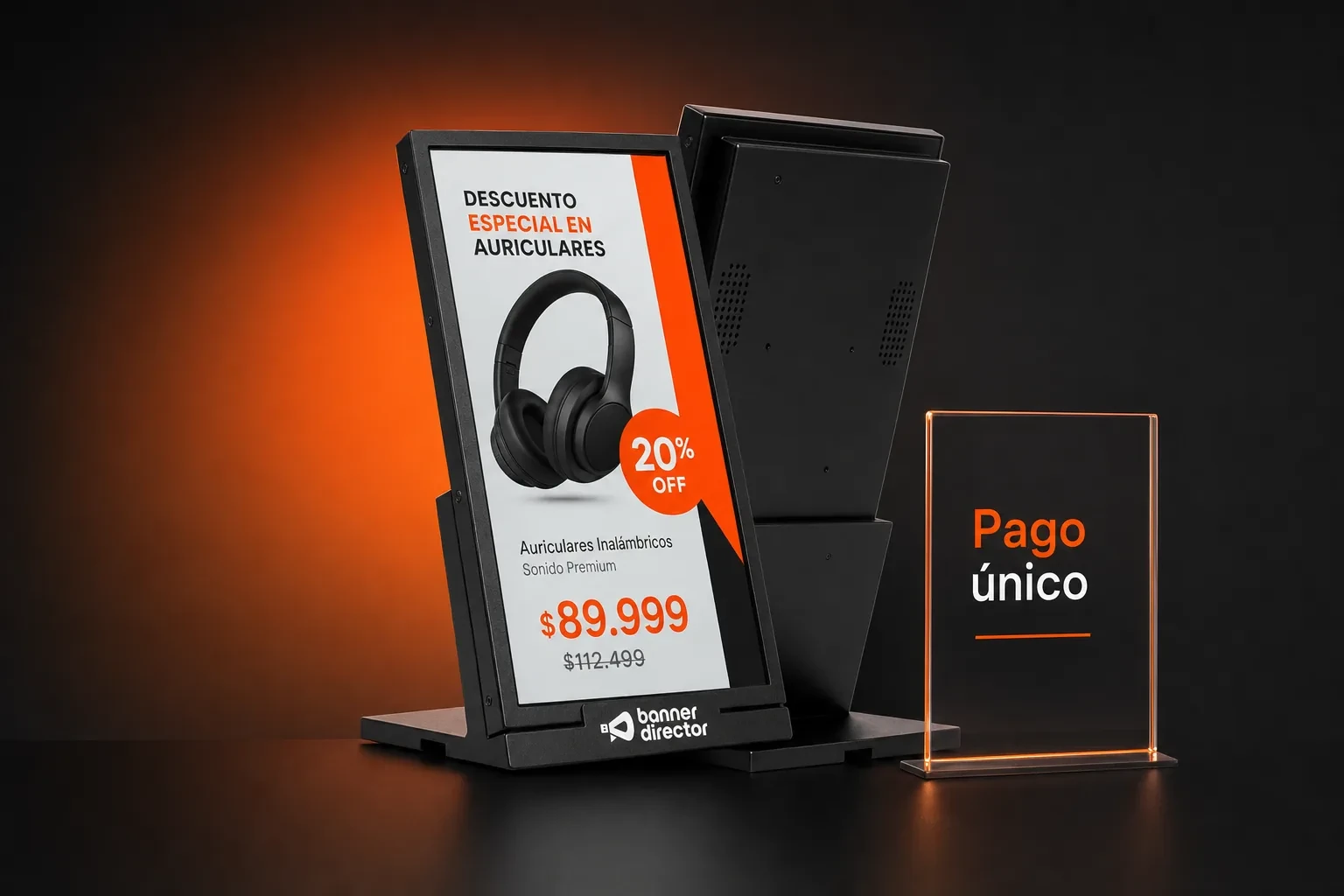 Campaña del Digital Desk Display Banner Director con pago único